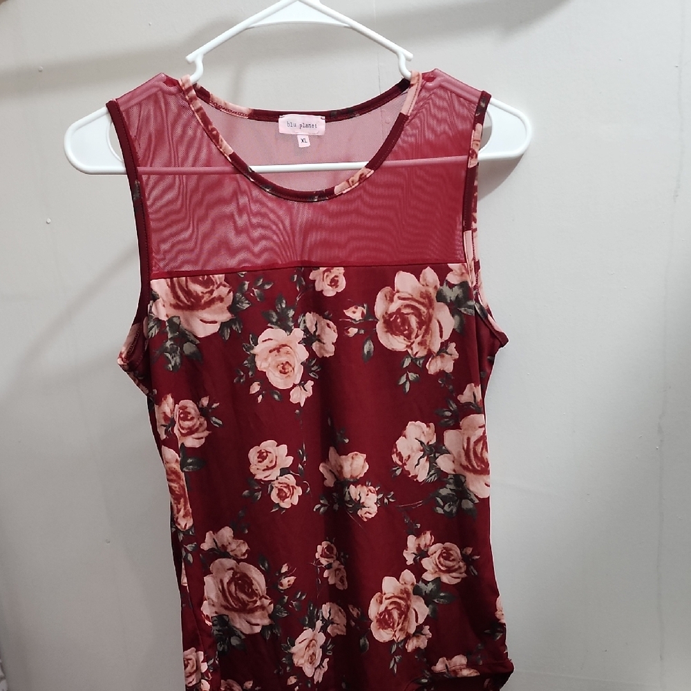 Pelle Studio Floral Mesh Top -